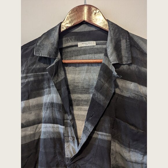 BOGLIOLI - 100% Viscose patterned pull-on shirt - Sz 40 / 15.75 - Picture 3 of 9